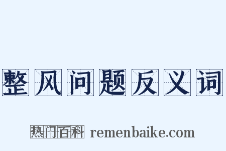 整风问题反义词是什么意思的图片